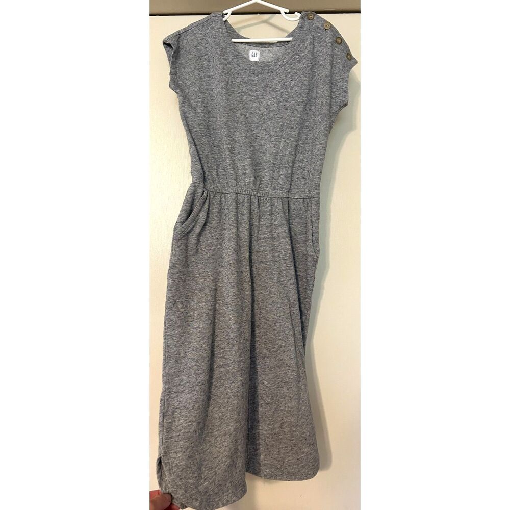 GAP Kids Girls Gray Jersey Wide Leg Jumpsuit Sz Small Dolphin Hem